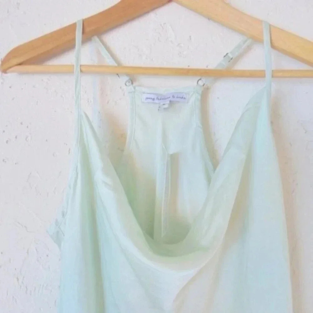 NEW YFB Cowl Neck Silky Slip Midi Dress Water - Picture 5 of 8